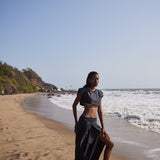 Striped Linen top and Skirt