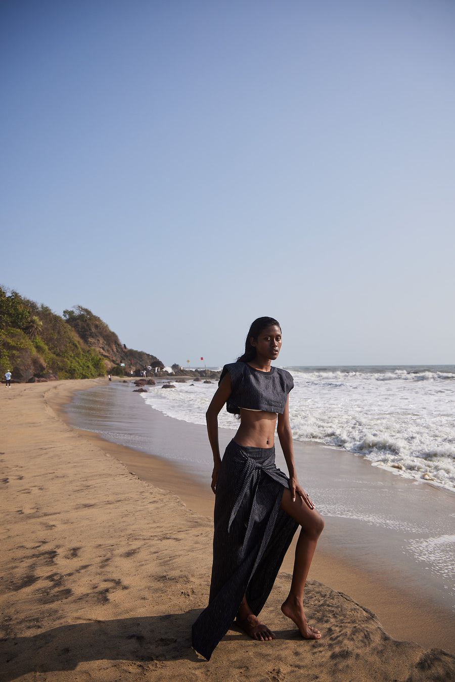 Striped Linen top and Skirt