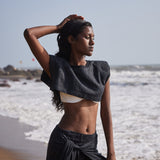 Striped Linen top and Skirt