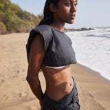 Striped Linen top and Skirt