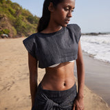 Striped Linen top and Skirt