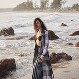 Stripe Ankle Length Pants