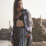 Stripe Ankle Length Pants