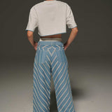 Contrast Boxer Denim Pants