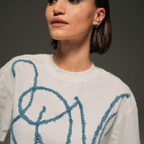 Love" Embroidered Crop T-Shirt