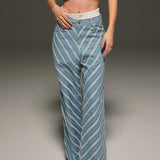 Contrast Boxer Denim Pants