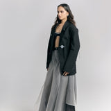 Denim Organza Skirt