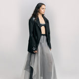 Denim Organza Skirt