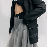 Denim Organza Skirt