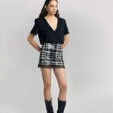 V-Neck Padded Shoulder T-Shirt