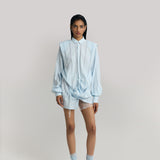 Structured Shoulder Check Shirt Dress