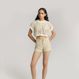 Lace Knit Crop Top