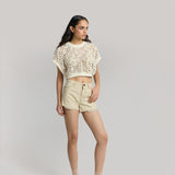 High Waist Patch Pocket Shorts