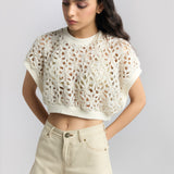 Lace Knit Crop Top