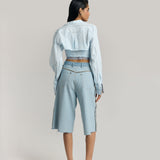 High Waist Ripped Jorts