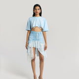Powder Blue Cropped T-Shirt