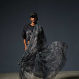 Black Denim Prints Saree