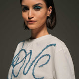 Love" Embroidered Crop T-Shirt