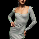 Metallic Fitted Dress