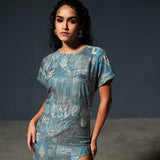 Sequin Love Print Midi Dress