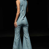Jumpsuit with Neon Green Accent