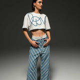 Love" Embroidered Crop T-Shirt