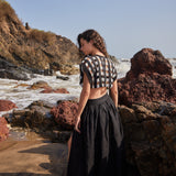 Gathered Linen Skirt