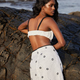 Embroidered Linen Short Dress
