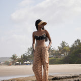 Beige Crochet Cargo Pants