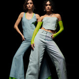 Jumpsuit with Neon Green Accent