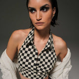 Checkered Crop Top