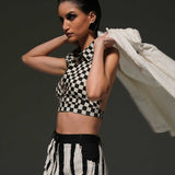 Checkered Crop Top