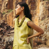 Lime green high-low co-ord