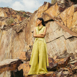Lime green high-low co-ord