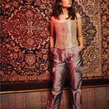 Silver Corset and Cargo Pants