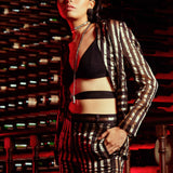 Stripe Blazer Set